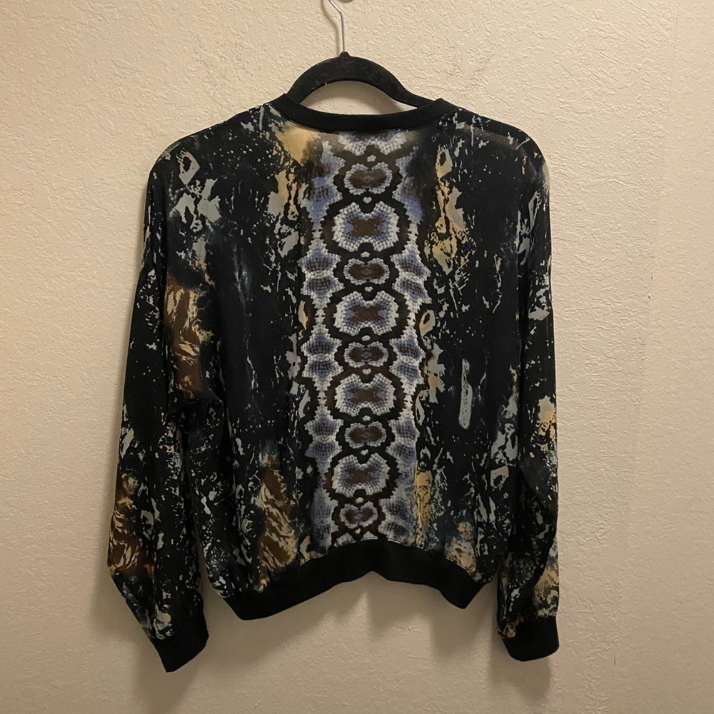 CAbi Python Print Chiffon Sweatshirt - Picture 4 of 7